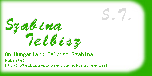 szabina telbisz business card